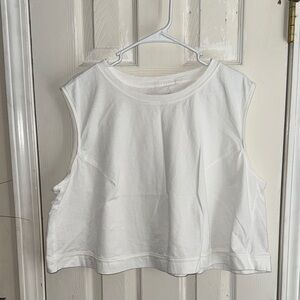 We The Free cropped White Muscle Tee